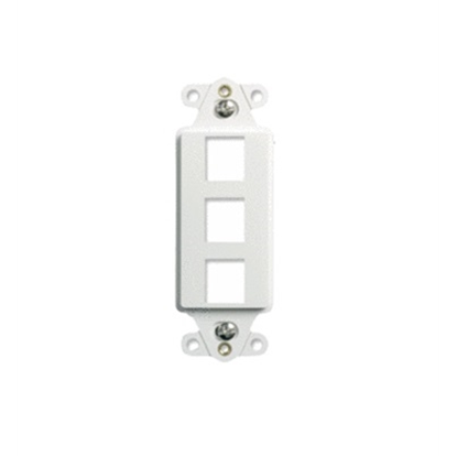 Group One OnQ WP3413-WH-10 - 3-Port Decora Insert, White, Pack of 10