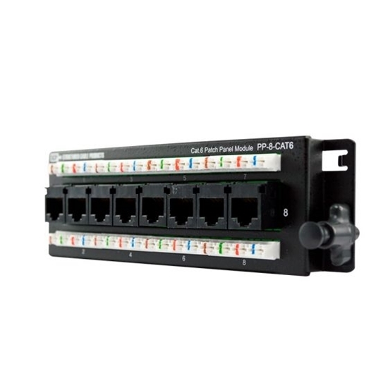 Group One Structured Cable PP-8-CAT6 - Patch Panel, 8 Port, CAT6