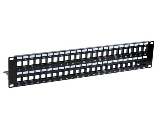 Group One Primus PP3-6443/48B - Blank Keystone Network 48-Port Patch Panel