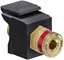 Group One Leviton 40833-BER - Binding Post QuickPort Connector, Black, Red Stripe