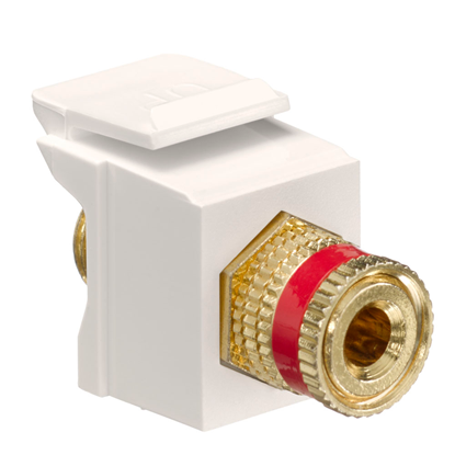Group One Leviton 40833-BTR - Binding Post QuickPort Connector, Light Almond, Red Stripe