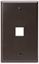 Group One Leviton 41080-1BP - Single-Gang QuickPort Wallplate with 1-Port, Brown