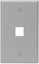 Group One Leviton 41080-1GP - Single-Gang QuickPort Wallplate with 1-Port, Grey
