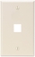 Group One Leviton 41080-1TP - Single-Gang QuickPort Wallplate with 1-Port, Light Almond