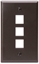 Group One Leviton 41080-3EP - Single-Gang QuickPort Wallplate with 3-Ports, Black