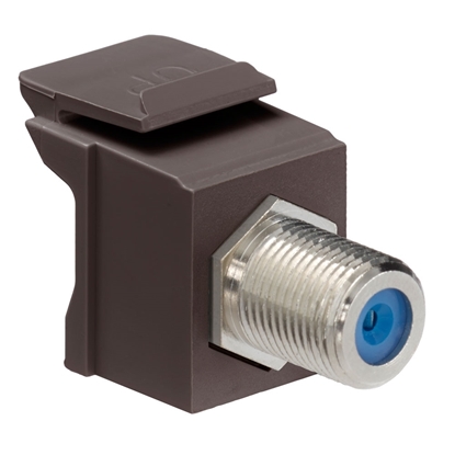 Group One Leviton 41084-FBF - Nickel Plated Feedthrough QuickPort F-Connector, Brown