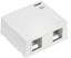 Group One Leviton 41089-2WP - 2 Port Surface Mount QuickPort Box, Plenum Rated, White