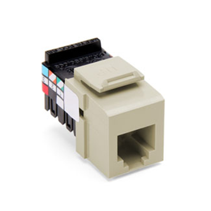 Group One Leviton 41106-RI6 - Voice Grade QuickPort Connector, Ivory