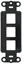 Group One Leviton 41643-E - 3 Port QuickPort Decora Insert, Black