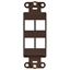 Group One Leviton 41644-B - 4 Port QuickPort Decora Insert, Brown