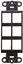 Group One Leviton 41646-E - 6 Port QuickPort Decora Insert, Black