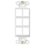Group One Leviton 41646-W - 6 Port QuickPort Decora Insert, White