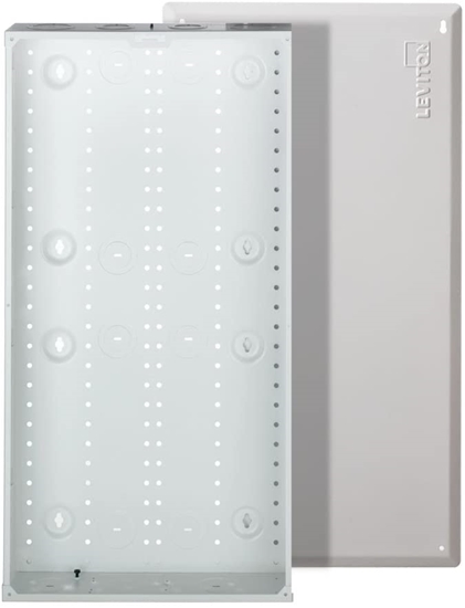 Group One Leviton 47605-28W - 28" Structured Media Enclosure and Flush Mount Cover, Metal, White