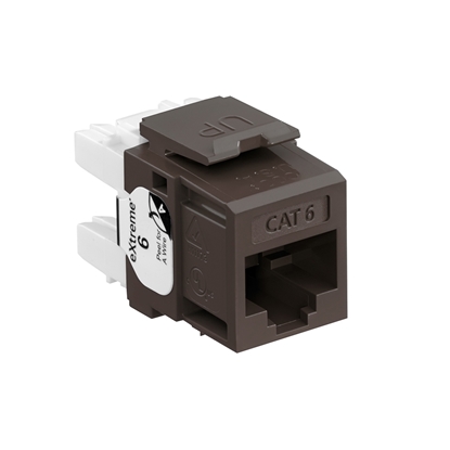 Group One Leviton 61110-RB6 - eXtreme® CAT6 QuickPort Jack, Brown