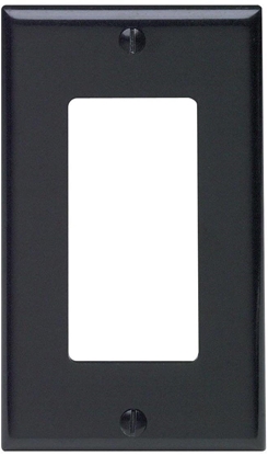 Group One Leviton 80401-E - 1-Gang Decora/GFCI Device Decora Wallplate/Faceplate, Standard Size, Thermoset, Box Mount