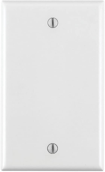 Group One Leviton 80714-W - 1-Gang No Device Blank Wallplate, Standard Size, Thermoplastic Nylon, Box Mount, White