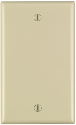 Group One Leviton 86014 - 1-Gang No Device Blank Wallplate, Standard Size, Thermoset, Box Mount, Ivory
