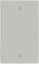 Group One Leviton 87014 - 1-Gang No Device Blank Wallplate, Standard Size, Thermoset, Box Mont, Gray