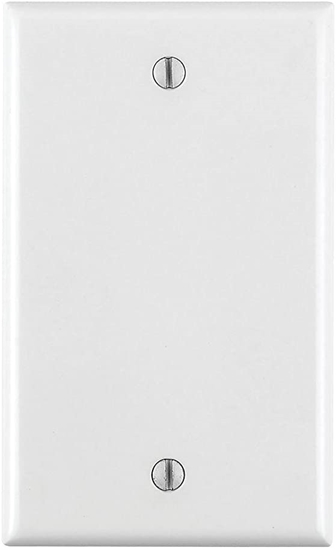 Group One Leviton 88014 - 1-Gang No Device Blank Wallplate, Standard Size, Thermoset, Box Mount, White