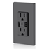 Group One Leviton T5632-E - Combination Receptacle/Outlet and USB Charger, Black