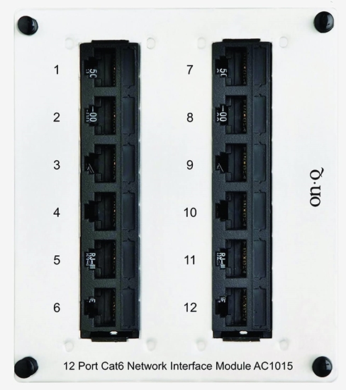 Group One OnQ AC1015 - 12-Port CAT6 Network Interface Module