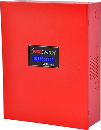 Group One Altronix FIRESWITCH108 - NAC Power Supply, 4 Class A, 8 Class B, 24VDC @ 10A, LCD and Network Connection for Programming and Status Monitoring, 115VAC, RED BC400 Enclosure