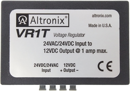 Group One Altronix VR1T - Voltage Regulator, Converts 24VAC/DC to 12VDC @ 1A. Terminal