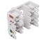 Group One Primus Cable K62A-4374/180/WH - CAT6A Keystone Jack, Unshielded, 180°, MIG+, High Density