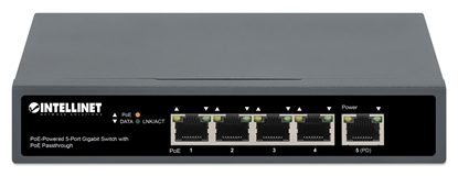 Group One Intellinet 561808 - Switch, 5-Port, Gigabit, PoE-Powered with PoE Passthrough