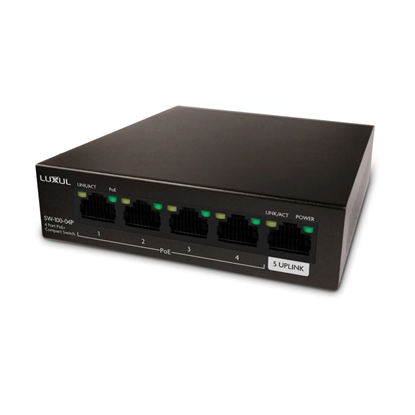 Group One Luxul SW-100-04P - 4 Port Unmanaged PoE+ Switch