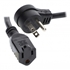 Group One Ethereal CS-3M3FFLT-RT6 - Right Angle Power Extension Cable, 6", 18 AWG
