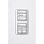 Group One Lutron RRD-W1RLD-WH - RadioRA 2 Wall-mount Designer keypad; dual group 3-button and 2-button with raise/lower