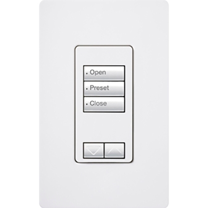 Group One Lutron RRD-W3BRL-WH - RadioRA 2 Wall-mount Designer keypad; dual group 2-button with dual raise/lower