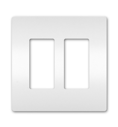 Group One OnQ RWP262W - Two-Gang Screwless Wall Plate, White