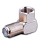 Group One Vanco VAD21 - Right Angle Female "F" Jack to Male "F" Plug Adapter, Nickel
