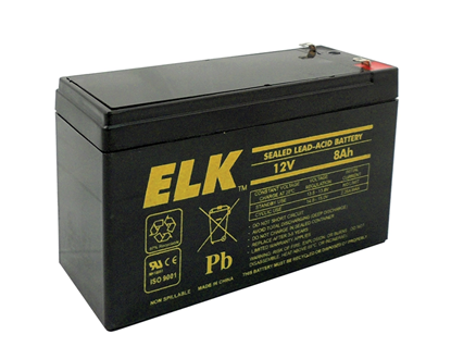 Group One Elk Products 1280 - 12V8Ah Sealed Lead Acid Battery, Rechargeable