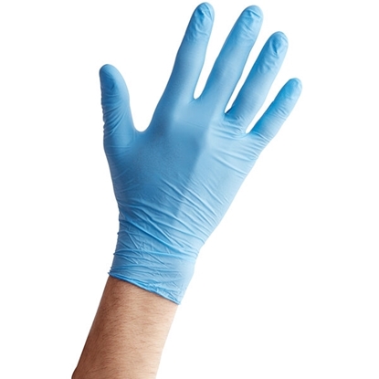 Group One Gloves - powder free, nitrile blue gloves. Large. Box of 100