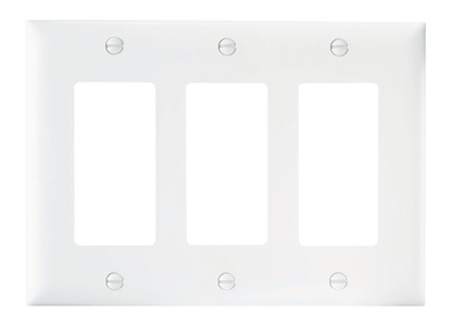 Group One ONQ TP263-W - 3 gang decora cover plate in white