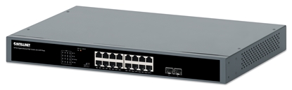 Group One Intellinet 5619863 - 16 port gigabit ethernet PoE Switch with 2 SFP Ports
