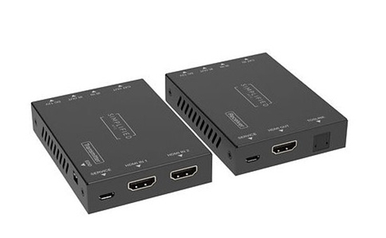 Group One Simplified MFG EXMICRO2ISW - HDMI Extender, 50m, 4K, Compact, 2x1 Switch