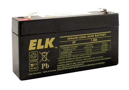 Group One Elk Products 0613 - 6V, 1.3Ah sealed lead acid battery