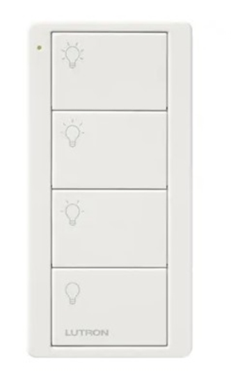 Group One Lutron PJ2-4B-WH-L31P -  4 button light, scene control in white. 