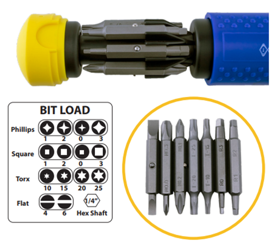 Group One Labor Saving Device LS-51-151 - Multi Bit Screwdriver