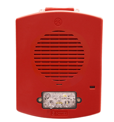 Group One Potter PE-4XHS-FR - clear lens PE series weatherproof Horn/Strobe in a red housing