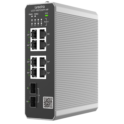 Group One Lysora LCST-8GT2SFP-HP - Industrial Switch, 8-Port, Gigabit