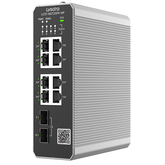 Group One Lysora LCST-8GT2SFP-HP - Industrial Switch, 8-Port, Gigabit